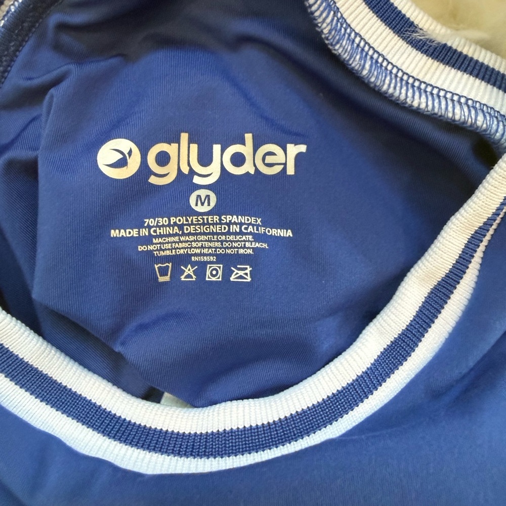 Blue Racerback workout Tank Top - Picture 3 of 3